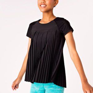 IVIVVA / 12 / LULULEMON Girls Pleat The Game SS Pleated T-Shirt Top - Black